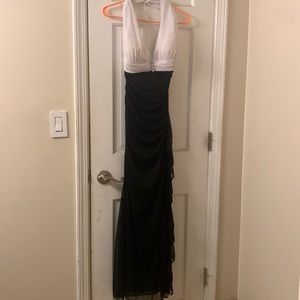 Black and white long dress